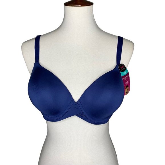 Maidenform One Fabulous Fit Demi T-Shirt Bra Size 40B Navy Blue Style DM7543 - Picture 1 of 9